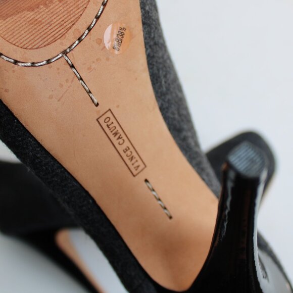 Vince Camuto Gray Black Jerrell Ankle Booties High Heels Size 8.5 - Picture 5 of 7